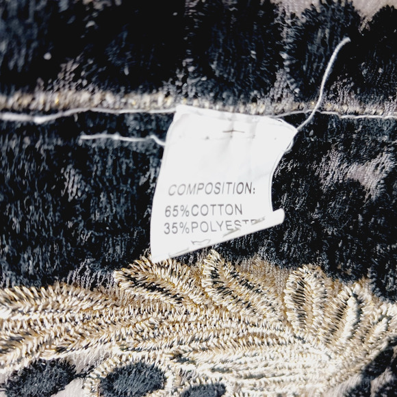 Cami Tank Top Size 2XL Gold Black Metallic Goth Lace Flappercore Fairy Mob Wife - Picture 10 of 12